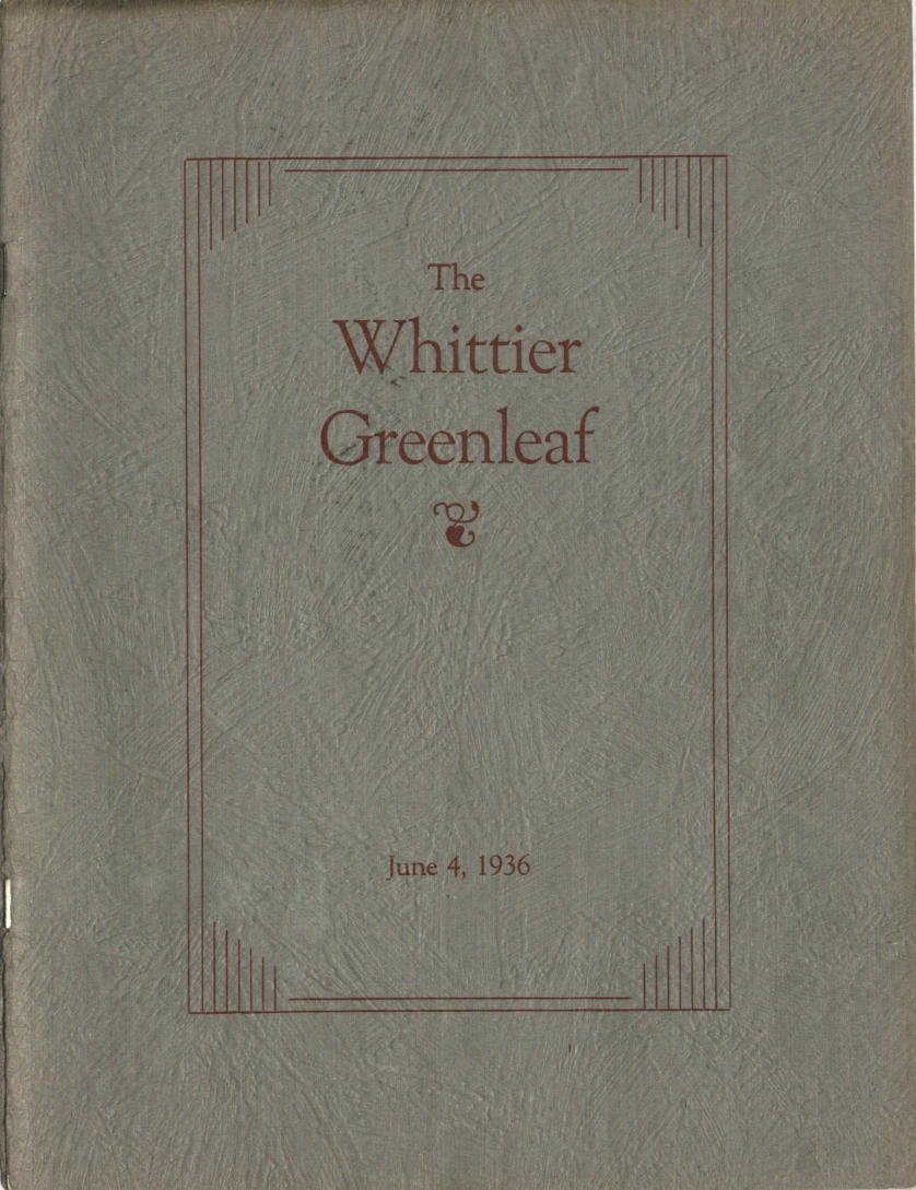 1936 Whittier Junior High Yearbook